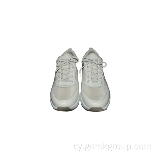 Sneakers Lace-up Cyfforddus Gwyn Merched